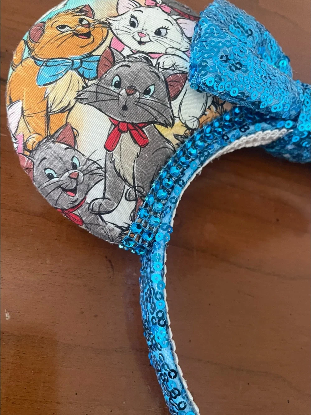 DISNEY INSPIRED Kids Sequin Bow Headband - Blue